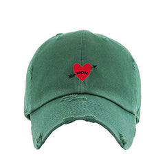 Mom Arrow Vintage Baseball Cap Embroidered Cotton Adjustable Distressed Dad Hat