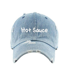 Hot Sauce Vintage Baseball Cap Embroidered Cotton Adjustable Distressed Dad Hat