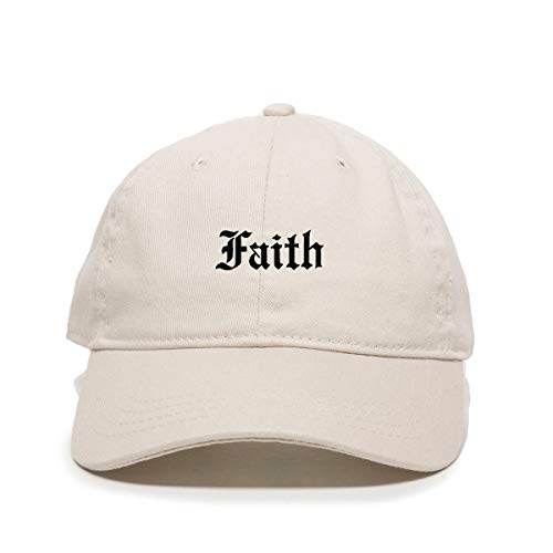 Faith Dad Baseball Cap Embroidered Cotton Adjustable Dad Hat