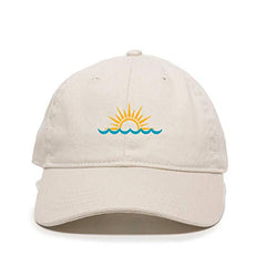 Sunset Baseball Cap Embroidered Cotton Adjustable Dad Hat