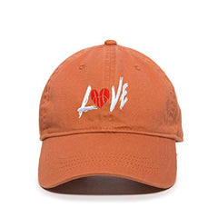 Love Ball Dad Baseball Cap Embroidered Cotton Adjustable Dad Hat