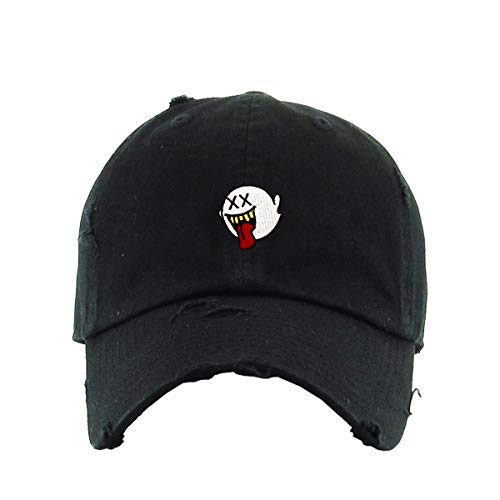 Silly Ghost Vintage Baseball Cap Embroidered Cotton Adjustable Distressed Dad Hat