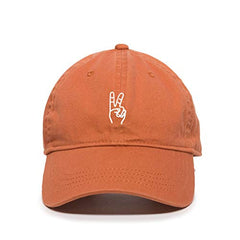 Peace Sign Baseball Cap Embroidered Cotton Adjustable Dad Hat