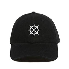 Ship Helm Baseball Cap Embroidered Cotton Adjustable Dad Hat