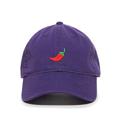 Red Chilli Pepper Baseball Cap Embroidered Cotton Adjustable Dad Hat