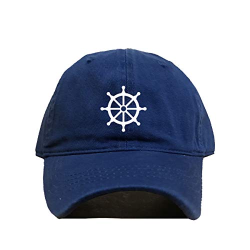 Ship Helm Baseball Cap Embroidered Cotton Adjustable Dad Hat