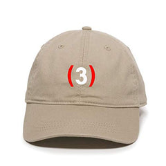 Number #3 Dad Baseball Cap Embroidered Cotton Adjustable Dad Hat