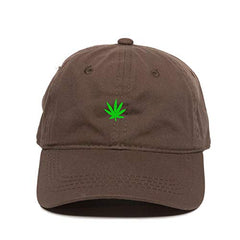 Marijuana Leaf Baseball Cap Embroidered Cotton Adjustable Dad Hat