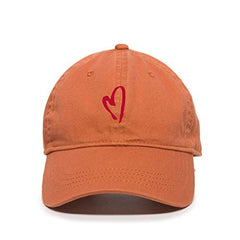 Loose Heart Baseball Cap Embroidered Cotton Adjustable Dad Hat