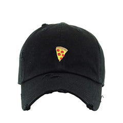 Pizza Slice Vintage Baseball Cap Embroidered Cotton Adjustable Distressed Dad Hat