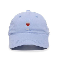 Red Wine Glass Baseball Cap Embroidered Cotton Adjustable Dad Hat
