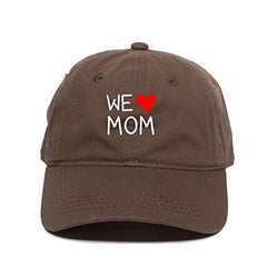 We Love Mom Baseball Cap Embroidered Cotton Adjustable Dad Hat