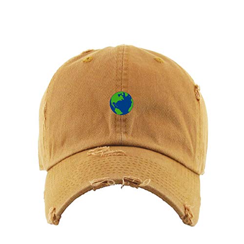 Globe Vintage Baseball Cap Embroidered Cotton Adjustable Distressed Dad Hat
