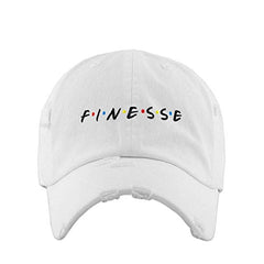 Finesse Vintage Baseball Cap Embroidered Cotton Adjustable Distressed Dad Hat