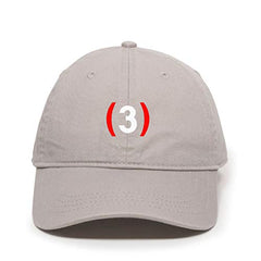 Number #3 Dad Baseball Cap Embroidered Cotton Adjustable Dad Hat