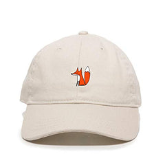 Fox Baseball Cap Embroidered Cotton Adjustable Dad Hat