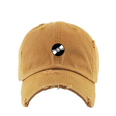 CD DJ Vintage Baseball Cap Embroidered Cotton Adjustable Distressed Dad Hat