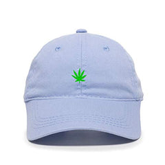 Marijuana Leaf Baseball Cap Embroidered Cotton Adjustable Dad Hat