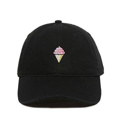 Ice Cream Cone Baseball Cap Embroidered Cotton Adjustable Dad Hat