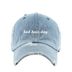 Bad Hair Day Vintage Baseball Cap Embroidered Cotton Adjustable Distressed Dad Hat