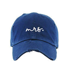 Mrs. Vintage Baseball Cap Embroidered Cotton Adjustable Distressed Dad Hat
