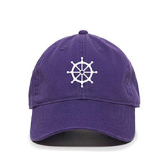 Ship Helm Baseball Cap Embroidered Cotton Adjustable Dad Hat