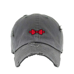 Bowtie Vintage Baseball Cap Embroidered Cotton Adjustable Distressed Dad Hat