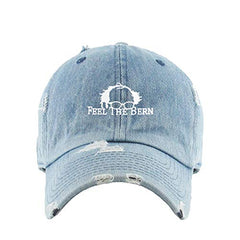 Feel The Bern Dad Vintage Baseball Cap Embroidered Cotton Adjustable Distressed Dad Hat