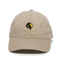 Lion Baseball Cap Embroidered Cotton Adjustable Dad Hat