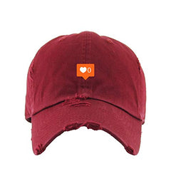 0 Likes Instagram Vintage Baseball Cap Embroidered Cotton Adjustable Distressed Dad Hat