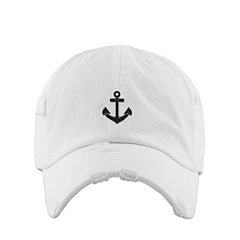 Anchor Vintage Baseball Cap Embroidered Cotton Adjustable Distressed Dad Hat
