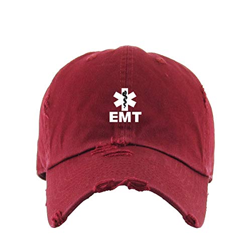 Emergency EMT Vintage Baseball Cap Embroidered Cotton Adjustable Distressed Dad Hat