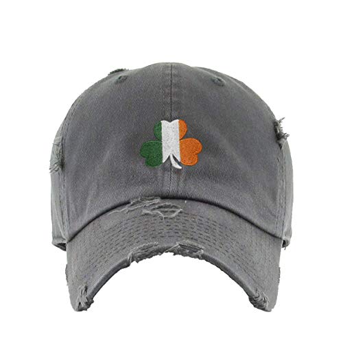 Irish Shamrock Vintage Baseball Cap Embroidered Cotton Adjustable Distressed Dad Hat