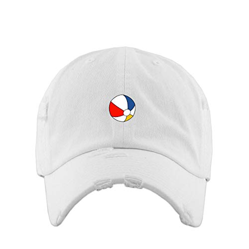 Beach Ball Vintage Baseball Cap Embroidered Cotton Adjustable Distressed Dad Hat