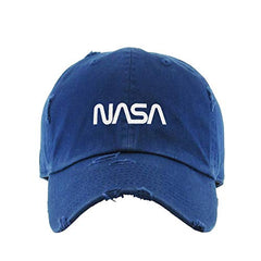 Retro NASA Logo Vintage Baseball Cap Embroidered Cotton Adjustable Distressed Dad Hat