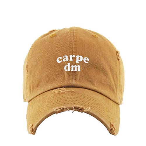 Carpe DM Vintage Baseball Cap Embroidered Cotton Adjustable Distressed Dad Hat