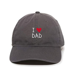 I Heart Dad Baseball Cap Embroidered Cotton Adjustable Dad Hat