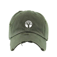 Tree of Life Vintage Baseball Cap Embroidered Cotton Adjustable Distressed Dad Hat
