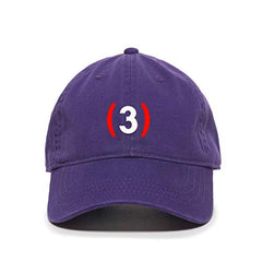 Number #3 Dad Baseball Cap Embroidered Cotton Adjustable Dad Hat