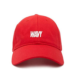 Wavy Dad Baseball Cap Embroidered Cotton Adjustable Dad Hat