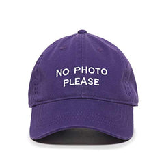 No Photo Please Paparazzi Baseball Cap Embroidered Cotton Adjustable Dad Hat