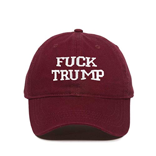 Fuck Trump MAGA Baseball Cap Embroidered Cotton Adjustable Dad Hat