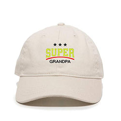Super Grandpa Dad Baseball Cap Embroidered Cotton Adjustable Dad Hat