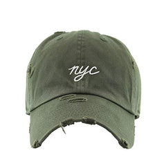 NYC New York City Vintage Baseball Cap Embroidered Cotton Adjustable Distressed Dad Hat