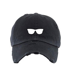 Wayfarer Glasses Vintage Baseball Cap Embroidered Cotton Adjustable Distressed Dad Hat