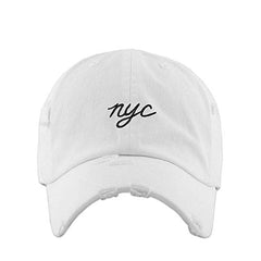 NYC New York City Vintage Baseball Cap Embroidered Cotton Adjustable Distressed Dad Hat