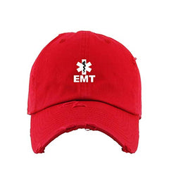 Emergency EMT Vintage Baseball Cap Embroidered Cotton Adjustable Distressed Dad Hat