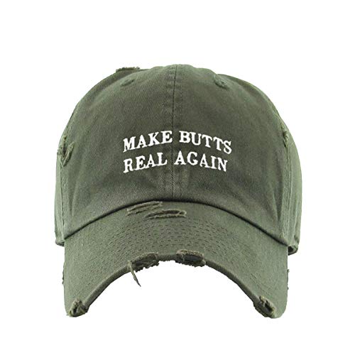 Make Butts Real Again Vintage Baseball Cap Embroidered Cotton Adjustable Distressed Dad Hat