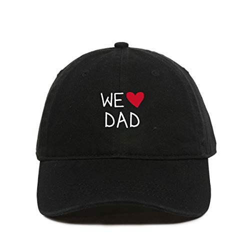 We Heart Dad Baseball Cap Embroidered Cotton Adjustable Dad Hat
