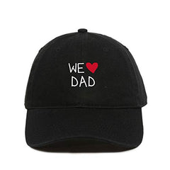 We Heart Dad Baseball Cap Embroidered Cotton Adjustable Dad Hat